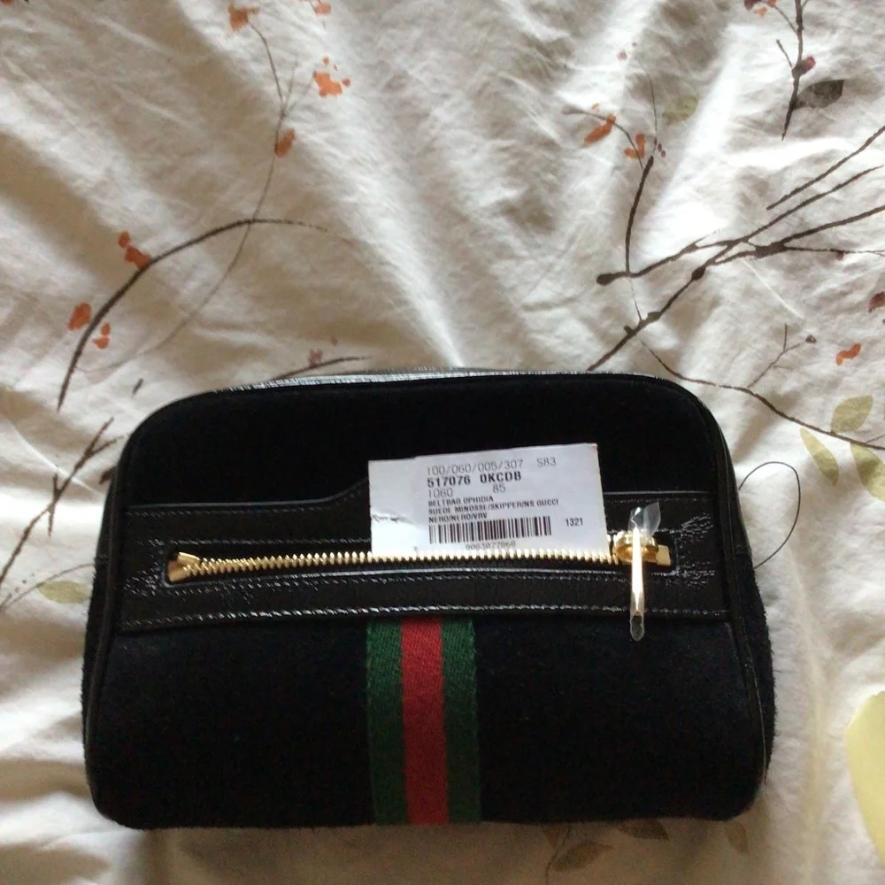 Gucci Ophidia Black Suede Belt Bag - Picture 9 of 16